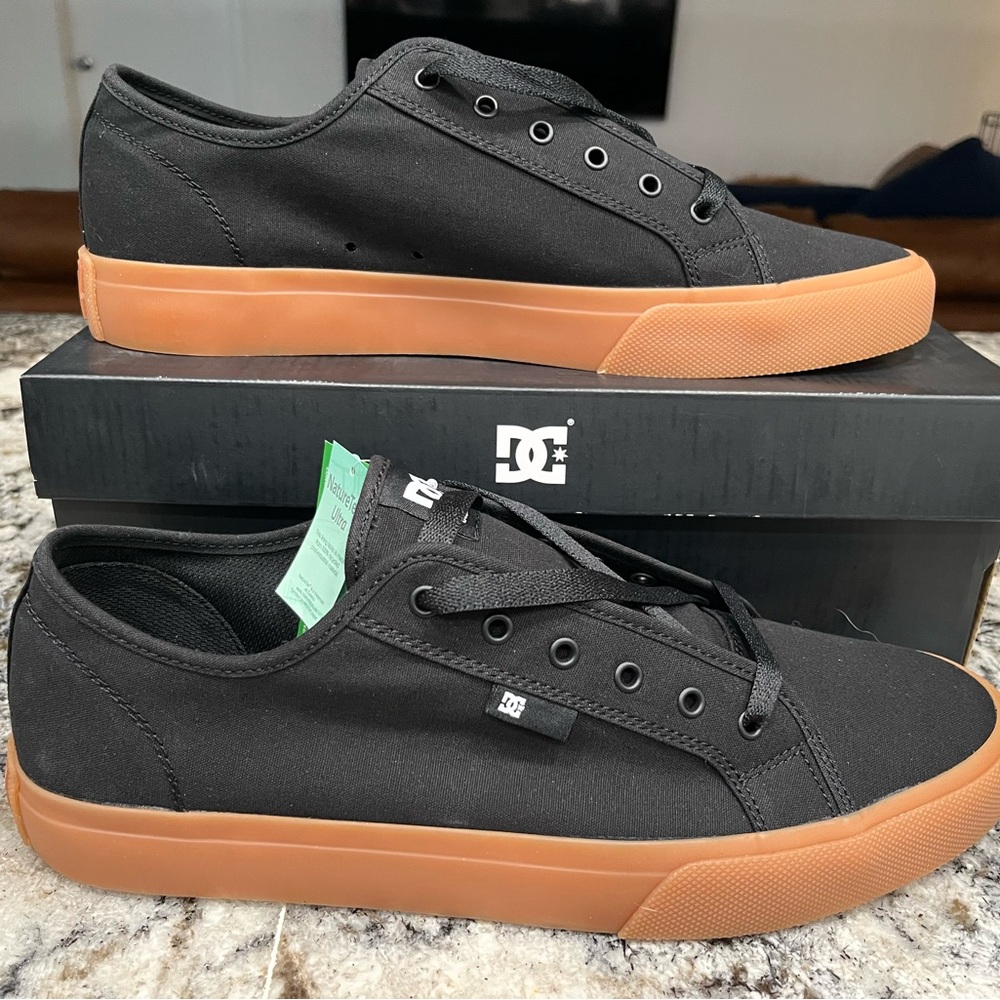 Black and Gum DC Canvas Shoes